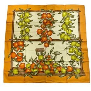 Hermes Silk Scarf Oranges Et Citrons Vintage Carre 90 Madame La Torre